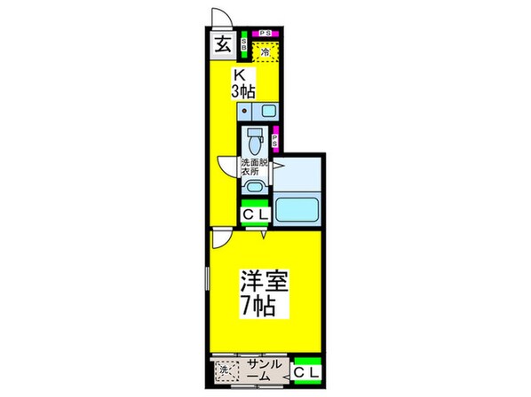 フェリオ津久野の物件間取画像